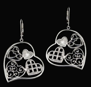 hearts within earrings